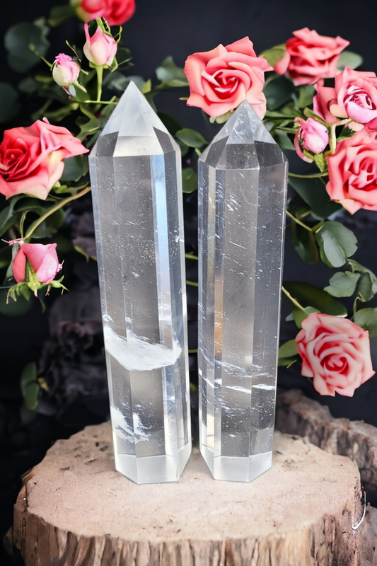 Clear quartz towers